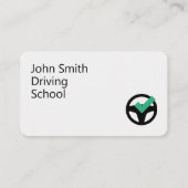 Steering Wheel & checkmark - Driving School 名刺 (正面)
