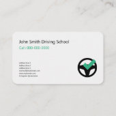 Steering Wheel & checkmark - Driving School 名刺 (裏面)