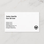 Steering Wheel Icon - Car Driver 名刺 (裏面)