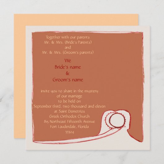 Stefana Sillouette 招待状 (正面/裏面)