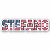 Stefano Name Vorname USA Sticker Stickerset シール (正面)