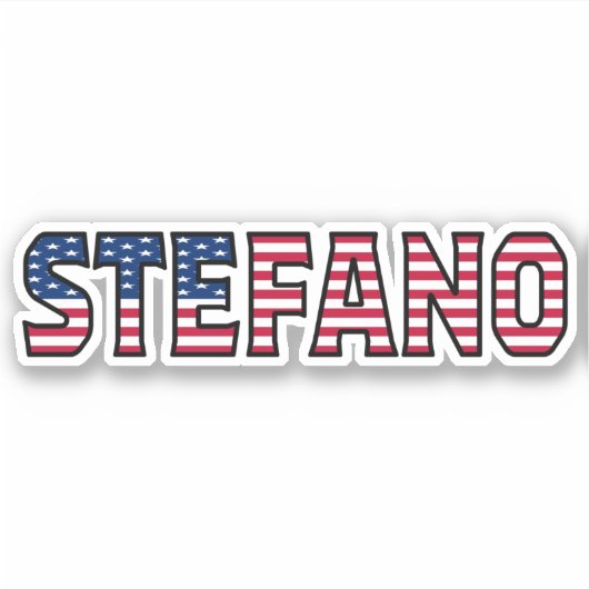 Stefano Name Vorname USA Sticker Stickerset シール (正面)