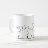 Steffenペプチド名mug コーヒーマグカップ (正面左)