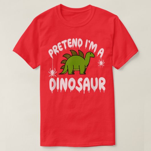 Stegosaurusの恐竜の不気味Q Tシャツ (デザイン正面)