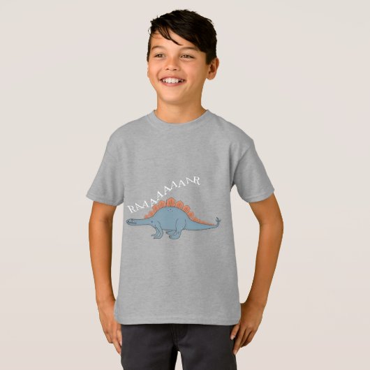 Stegosaurus – キッズベーシックTシャツ Tシャツ (正面フル)