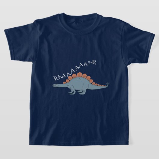 Stegosaurus – キッズベーシックTシャツ Tシャツ (レイダウン)
