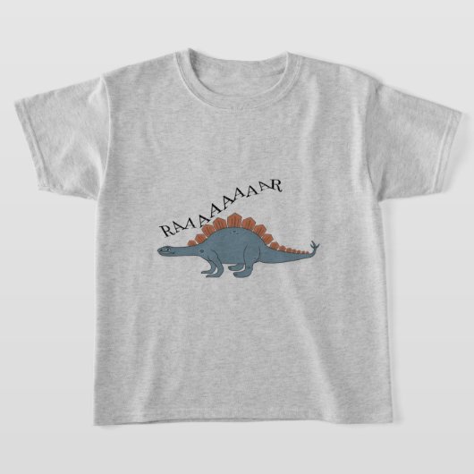 Stegosaurus – キッズベーシックTシャツ Tシャツ (レイダウン)