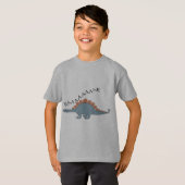 Stegosaurus – キッズベーシックTシャツ Tシャツ (正面フル)