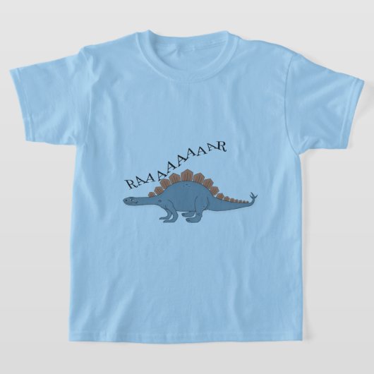 Stegosaurus – キッズベーシックTシャツ Tシャツ (レイダウン)