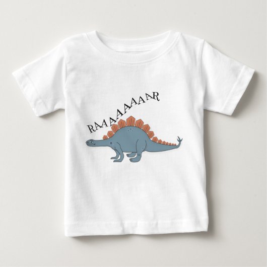 Stegosaurus -ベビー素晴らしジャージーTシャツ ベビーTシャツ (正面)