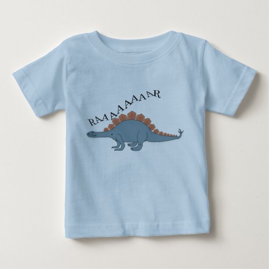 Stegosaurus -ベビー素晴らしジャージーTシャツ ベビーTシャツ (正面)