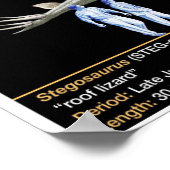 Stegosaurus - Biology Dinosaur Timeline ポスター (角)