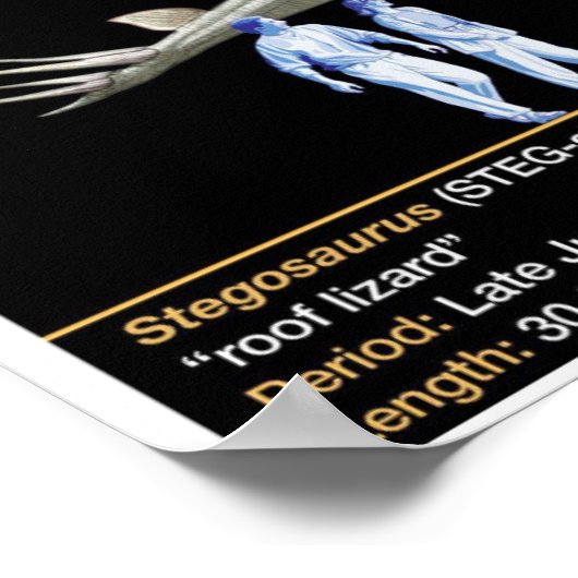 Stegosaurus - Biology Dinosaur Timeline ポスター (角)