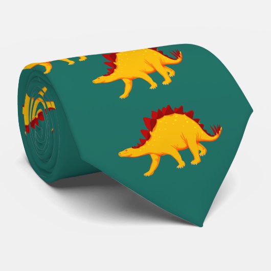 Stegosaurus Dinosaur ネクタイ (ロール)