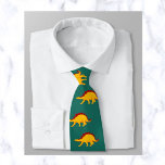 Stegosaurus Dinosaur ネクタイ<br><div class="desc">This fun tie features stegosaurus dinosaurs against a blue background. You can change the background colours and move the dinosaurs around to suit yourself.

Enjoy your new Stegosaurus Dinosaur neck tie!</div>