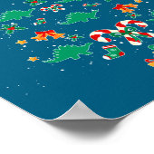 Stegosaurus Dinosaur Christmas Tree Xmas Long Slee ポスター (角)