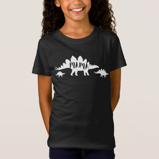 Stegosaurus Dinosaur Momママの母の日のギフト Tシャツ (正面)