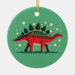 Stegosaurus Evergreen Delight Ornament セラミックオーナメント