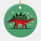 Stegosaurus Evergreen Delight Ornament セラミックオーナメント (裏面)