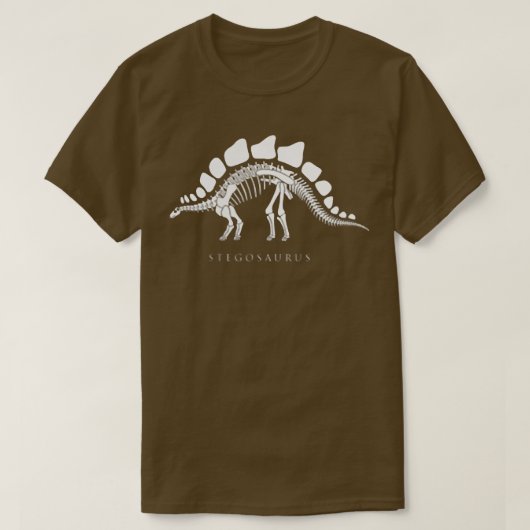 Stegosaurus Skeleton famous Dinosaur Bones Fan Kid Tシャツ (デザイン正面)