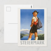 Steiermark Austria Vintage Poster 1948 ポストカード (正面/裏面)