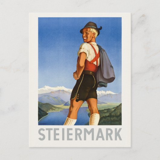 Steiermark Austria Vintage Poster 1948 ポストカード (正面)
