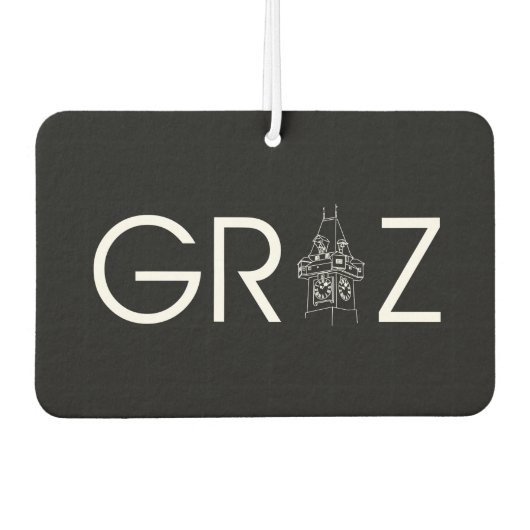 Steiermark Österreich Uhrturm Graz カーエアーフレッシュナー (正面)