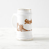 Stein - リーフィーコーナーブラケットと名前 ビールジョッキ (正面左)