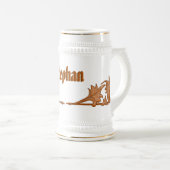 Stein - リーフィーコーナーブラケットと名前 ビールジョッキ (正面右)