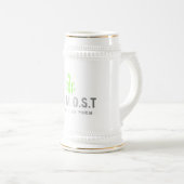Stein Mug(White/Gold) ビールジョッキ (正面右)