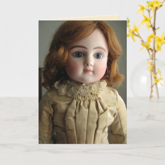 Steiner Doll Greeting Card 空白の - カード (黄色い花)