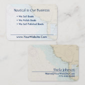 Steinhatchee FLボーティン航海のグ・チャート青タン 名刺 (正面/裏面)