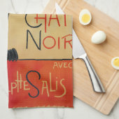 SteinlenアールヌーボーTournee du Chat Noir キッチンタオル (四つ折り)