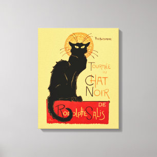 Steinlen ブラックキャット クラシック フランス Chat Noir ポスター キャンバスプリント