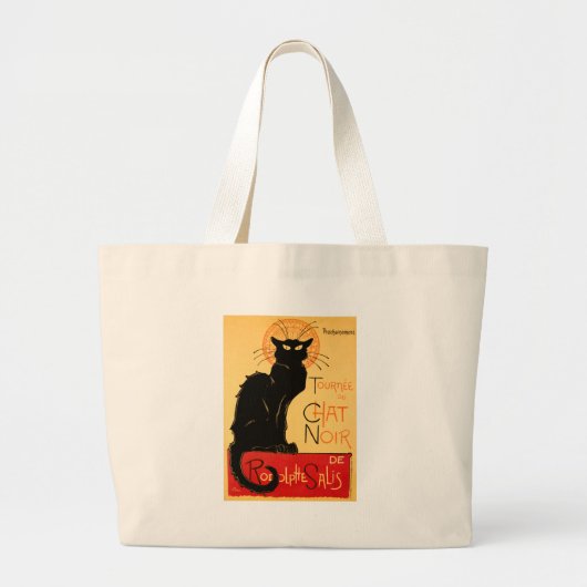 Steinlen Black Cat Classic Artwork ラージトートバッグ (正面)