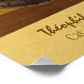 Steinlen Cat on a balustrade CC0975不機嫌な猫 ポスター (角)