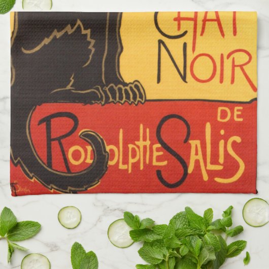 Steinlen: Noir雑談 キッチンタオル (折り畳み)