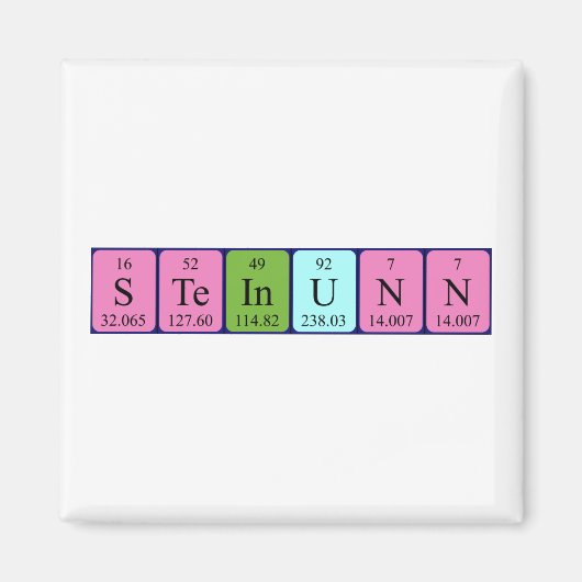 Steinunn周期表名磁石 マグネット (正面)