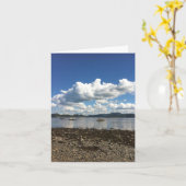 Steinvikholm SlottノルウェーNotecardからの眺め カード (黄色い花)