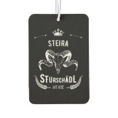 Steira Sturschädl mit Herz Steiermark Österreich カーエアーフレッシュナー (裏面)