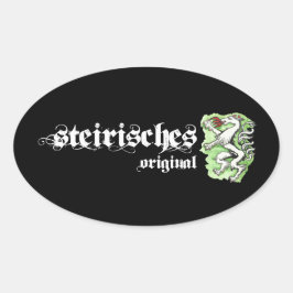 Steirisches Original Aquarell Steiermark Wappen 楕円形シール