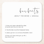 STELAおもしろい新郎新婦の現状 スクエアペーパーコースター (正面)