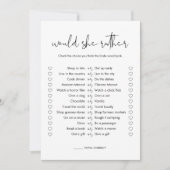 STELAは彼女は、むしろブライダルシャワーのゲームカード 招待状 (正面)