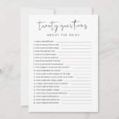 STELA 20件の新婦ゲームについての質問 招待状 (正面)