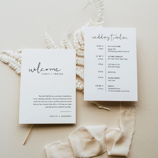 STELLAの結婚ウェルカムバッグレター&タイムラインカード 招待状