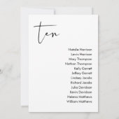 STELLAの結婚シーティングカード – テーブル10 招待状 (裏面)