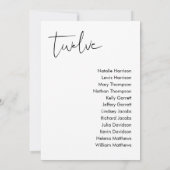 STELLAの結婚シーティングカード – テーブル12 招待状 (裏面)