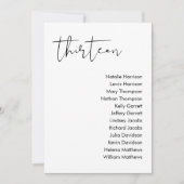 STELLAの結婚シーティングカード – テーブル13 招待状 (正面)