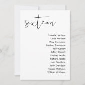 STELLAの結婚シーティングカード – テーブル16 招待状 (正面)