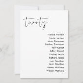 STELLAの結婚シーティングカード – テーブル20 招待状 (正面)